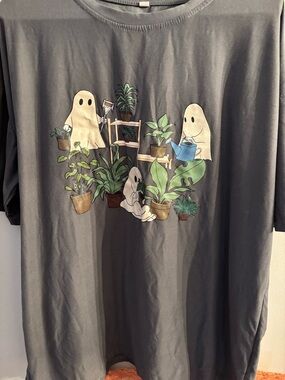 Ghost Planting Graphic Tee - Charcoal